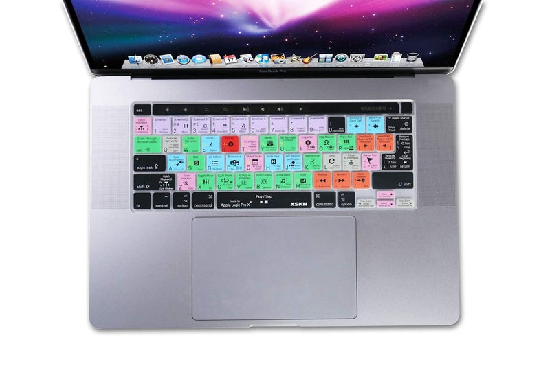 XSKN Logic Pro English Silicone Shortcuts Keyboard Cover Skin for Touch Bar Models 2019 MacBook Pro 16 inch A2141 2020 MacBook Pro 13.3 inch A2251 A2289 A2338 M1 Keyboard US&EU Version - Image 2